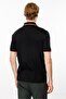Men's Polo Collar Striped T-Shirt Black - 4