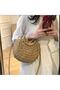 Straw Woven Drawstring Closure Detailed Lined Vintage Bag Accessory - 2