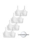 95% Cotton Girls' Lycra Combed Cotton Thin Straps Padded Training Bra Set of 4 / Half Tank Top