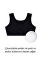 95% Cotton Girls' Lycra Combed Cotton Thick Strap Padded Training Bra Set of 4 / Half Tank Top - 2