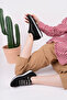 Black Women's Stone Detailed Knitwear Casual Shoes - 3