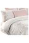 Serenova Ivory & Pink Cotton Satin Bed Linen Set 6 Pcs 200x220 Cm & Gift Turkish Coffee Set - 4