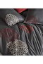 Eterna Charcoal & Copper Cotton Satin Bed Linen Set 6 Pcs 200x220 Cm & Gift Turkish Coffee Set - 2