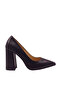 Hobby/Disparita 25305 Thick Heeled Genuine Leather Stiletto