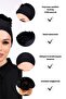 Ruffled Seamless Combed Cotton Bonnet Black - Women's Hijab Tie Bun Inner Bonnet - 3