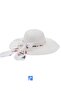 Wide Brim Luxury Straw Hat for Women (57-58 cm) (Contraction Rope Available Inside) (Diameter: 43cm)