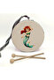 Mermaid Printed Leather Toy Children's Drum Yellow (2-5 Years Old) - 2