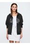 V-Frch Exc Herıtage Fz Hoodie Hooded Zipper Women's Sweatshirt Dark-Gray