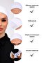 Non-Slip Silicone Seamless Bonnet White - Non-Slip Women's Hijab Tie Underwear Bonnet - 3