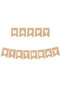 Retro Birthday Set - Ribbon Balloon - Brown Heart Balloon - Kraft Happy Birtyday Banner 3 Years Old - 2
