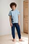 Boy's 100% Cotton Short Sleeve Cuffed Leg Pajama Set - 3