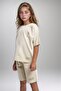 Girl's 2 Thread 100% Cotton Crew Neck T-Shirt Bermuda Set - 2