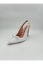 Women's High Heel Shoes Stiletto White Leather - 3