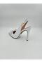 Women's High Heel Shoes Stiletto White Leather - 5
