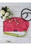 Hijab Red Crispy Flower Patterned Surgical Bonnet Doctor Nurse Healthcare Bonnet Wide Cut - 3