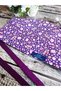 Standard Size Purple Crispy Flowers Patterned Surgical Bonnet Doctor Nurse Healthcare Hospital Cook Cap - 5