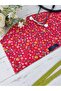 Standard Red Crispy Flower Patterned Surgical Bonnet Doctor Nurse Healthcare Cap - 4