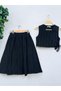 Girl's Cotton Vest Skirt Set - 3