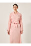 Embellished Stand Collar Waist Tie-Up Jalabyia - 3