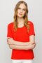 Women's Crew Neck Short Sleeve Cotton Camisole T-shirt Orange - 8
