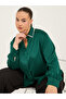 Plus Size Embellished Collar Shirt