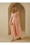 Embroidered Cape Sleeve Belted Kaftan