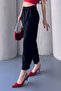 Women's Jessia Waist and Leg Buttoned Balloon Model Lycra Fabric Trousers - 7