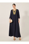 Embroidered V-Neck A-Line Jalabyia