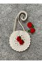 Hand Knitted Girl's Shoulder Bag and Set of 2 Snap Buckles - 3