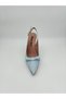Women's High Heel Shoes Stiletto Light Blue Leather - 2