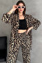 Leopard Patterned Twisted Fabric Kimono Set - 4