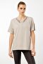 Beige Women's Hunter T-Shirt Embroidered with Automatka Cover - 2
