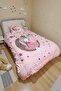 Pink Princess on the Moon Patterned Single Quilt and Pillowcase - 3