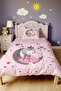 Pink Princess on the Moon Patterned Single Quilt and Pillowcase - 2
