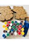 20Pcs Cat Wooden Painting Set – Creative Art Time with 20 Brushes + 10 Acrylic Paints - 2
