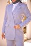 Double Breasted Four Button Jacket Set - (38-46) - 71250 - Gray - 2