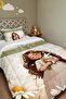 Daisy Crown Princess Patterned Single Quilt and Pillowcase