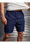Unisex Ny Printed Basic Combed Shorts - 2