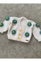 Hand Knitted Girl's Cardigan with Flower Detail