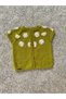 Hand Knitted Flower Embroidered Girl's Vest