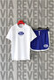 Gym Life Front Back Printed 100% Cotton Crew Neck Tshirt and Custom Sports Shorts Set - 2