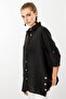 Women's Three Quarter Sleeve Linen Shirt Black - 5