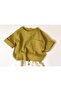 Oil Green Muslin Buttoned Loose Shirt - 2