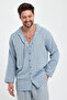 MUSLIN HOODED MEN'S SHIRT - 4010 - 2