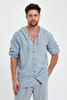 MUSLIN HOODED MEN'S SHIRT - 4010 - 5