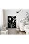 Hari̇kabi̇rev | Black and White Flower Themed Tempered Unbreakable Glass Table | Tmtekli̇ - 2