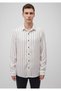 Striped White Tencel Tm Lyocell Shirt Slim Fit / Narrow Cut 0211222-620 - 3