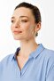 Women's Polo Collar Short Sleeve Shirt Blue - 5