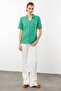Women's Combed Cotton Shirt with Chest Pockets Green - 5