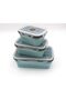Silicone School Lunch Box Container Set 4 Piece Food Storage with Lid - 2